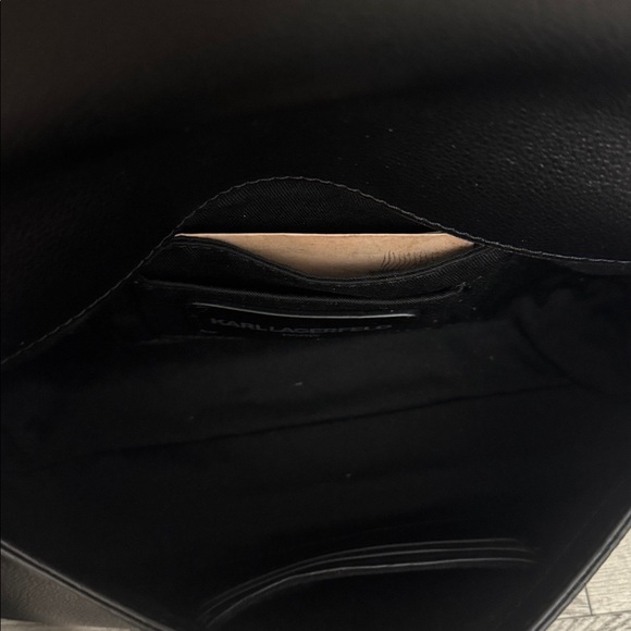 Karl Lagerfeld Monet Black Leather Shoulder Bag NWT - Picture 12 of 15